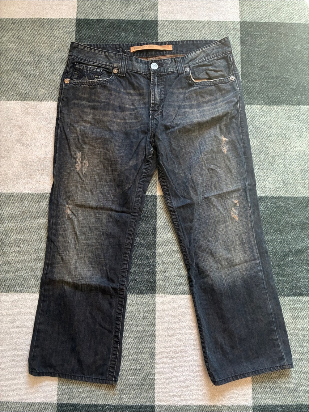Big Star Dark Blue Washed Jeans with Brushed Copper Label